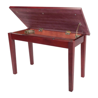 Deluxe Timber Trim Duet Piano Stool with Storage Compartment Crown