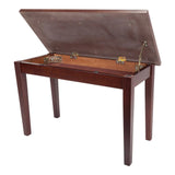 Deluxe Timber Trim Duet Piano Stool with Storage Compartment Crown