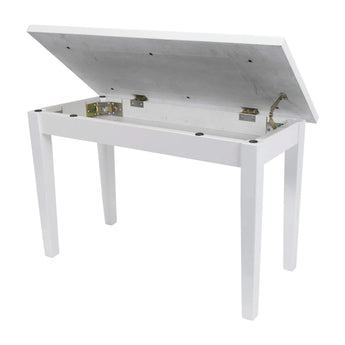 Deluxe Timber Trim Duet Piano Stool with Storage Compartment Crown