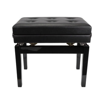 Deluxe Tufted Height Adjustable Piano Stool with Storage Compartment Crown