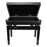 Deluxe Tufted Height Adjustable Piano Stool with Storage Compartment Crown