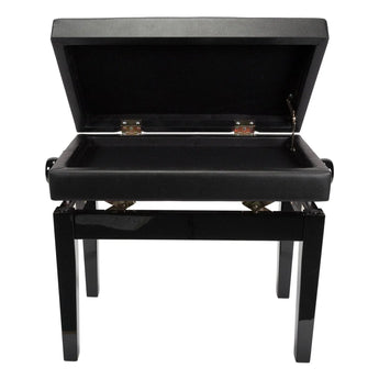 Deluxe Tufted Height Adjustable Piano Stool with Storage Compartment Crown