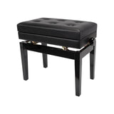 Deluxe Tufted Height Adjustable Piano Stool with Storage Compartment Crown