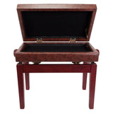 Deluxe Tufted Height Adjustable Piano Stool with Storage Compartment Crown