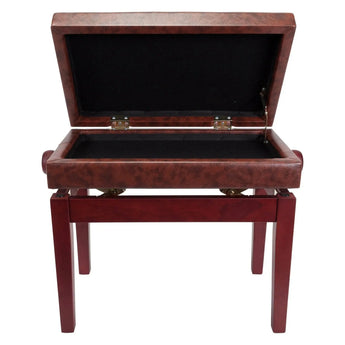 Deluxe Tufted Height Adjustable Piano Stool with Storage Compartment Crown