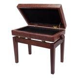 Deluxe Tufted Height Adjustable Piano Stool with Storage Compartment Crown