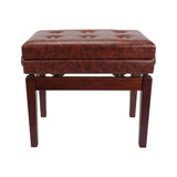 Deluxe Tufted Height Adjustable Piano Stool with Storage Compartment Crown