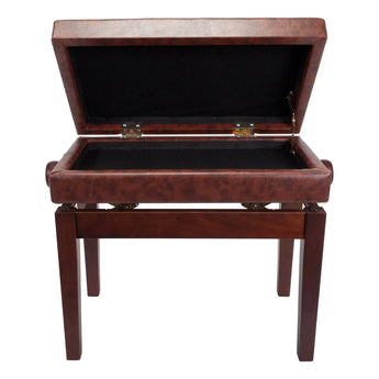 Deluxe Tufted Height Adjustable Piano Stool with Storage Compartment Crown