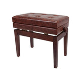 Deluxe Tufted Height Adjustable Piano Stool with Storage Compartment Crown