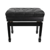 Premium Tufted Padded Height Adjustable Piano Stool with Storage Compartment Crown