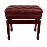 Premium Tufted Padded Height Adjustable Piano Stool with Storage Compartment Crown