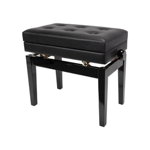 Deluxe Tufted Height Adjustable Piano Stool with Storage Compartment Crown