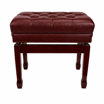 Premium Tufted Padded Height Adjustable Piano Stool with Storage Compartment Crown