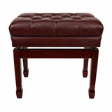 Premium Tufted Padded Height Adjustable Piano Stool with Storage Compartment Crown