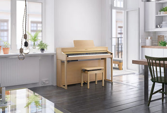 Roland HP702A Light Oak Digital Upright Piano
